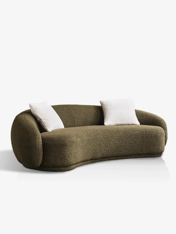 MODERN TEDDY BOUCLE FABRIC SOFA 3 SEATER - Image 7