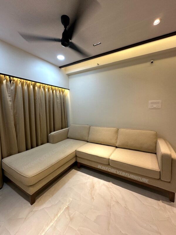 Boucle Fabric Sofa - L shape