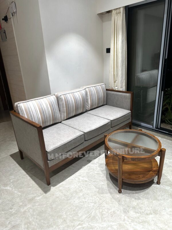 3 Seater wooden Sofa Florenza Printed Sofa - Image 4
