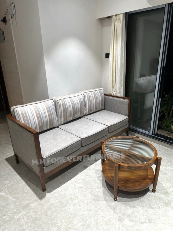 3 Seater wooden Sofa Florenza Printed Sofa - Image 2