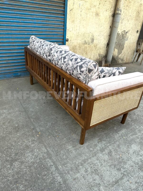 3 Seater Wooden Sofa Florenza Printed Sofa - Image 3