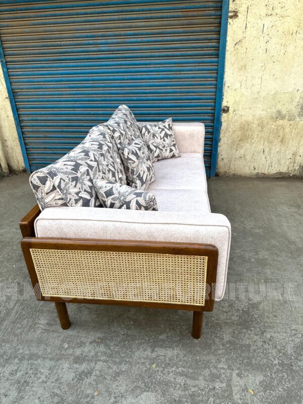 3 Seater Wooden Sofa Florenza Printed Sofa - Image 2