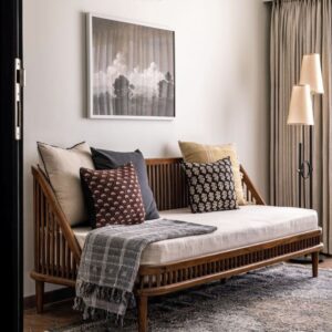 3 SEATER WOODEN SOFA MADE IN TEAK WOOD