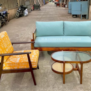 3 SEATER WOODEN SOFA MADE IN TEAK WOOD