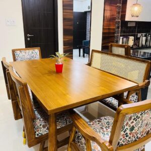 Wooden Dining Table with Wooden Top MADE IN TEAK WOOD