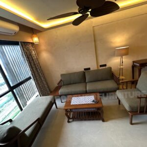 Wooden Sofa Set Bocle Febric