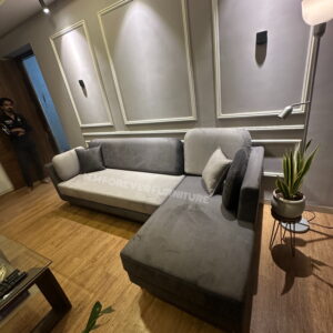 L shape sofa MADE IN TEAK WOOD