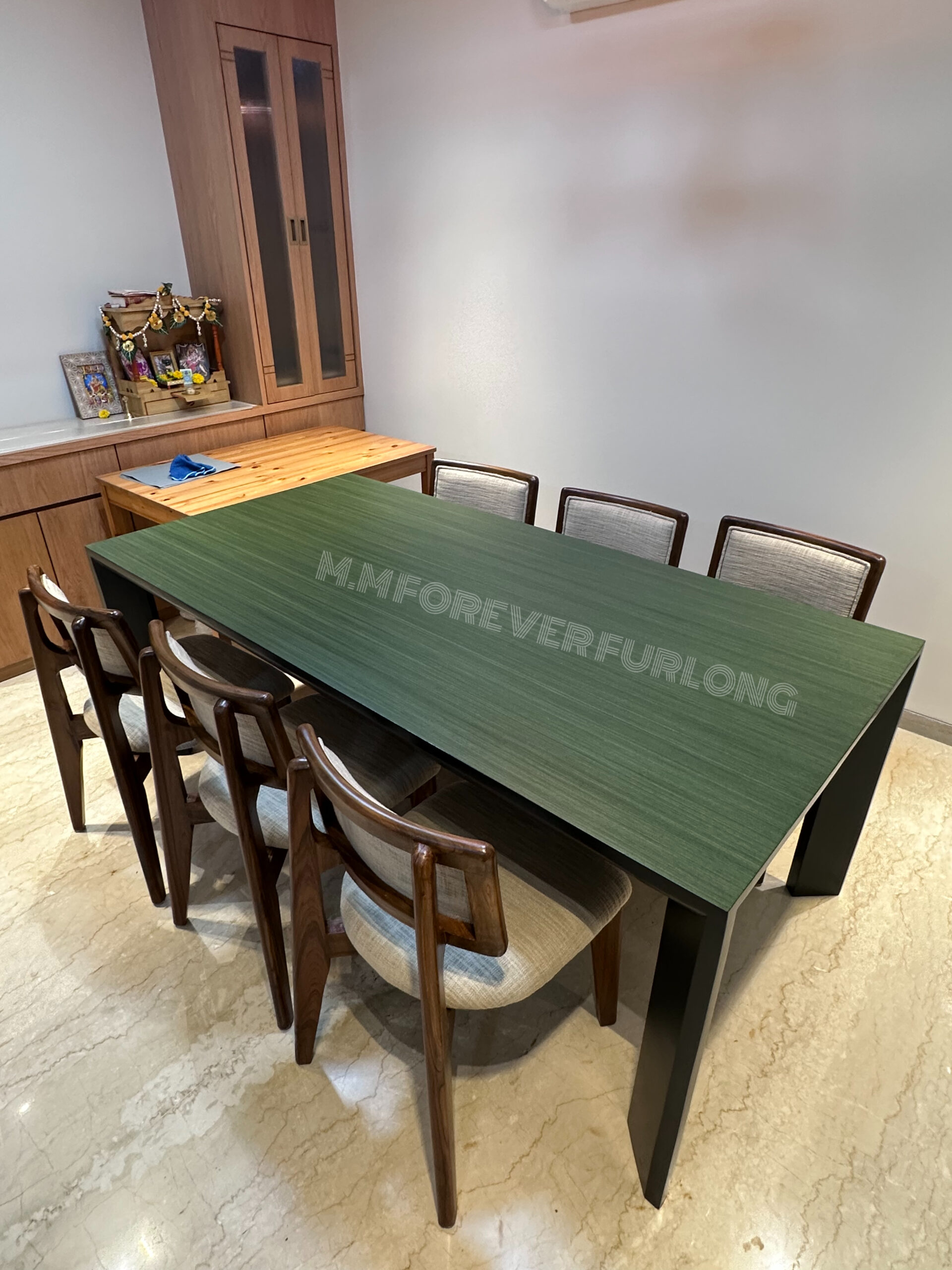 Wooden Dining Table with Marble Top MADE IN TEAK WOOD