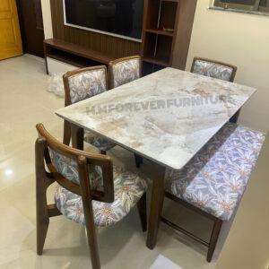 Wooden Dining Table with  MARBLE  Top MADE IN TEAK WOOD