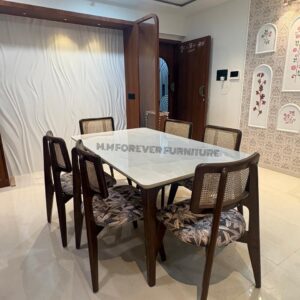 Wooden Dining Table with  MARBLE  Top MADE IN TEAK WOOD